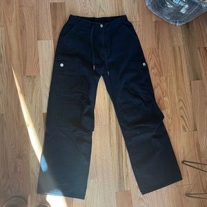 Cider denim cargo drawstring pants